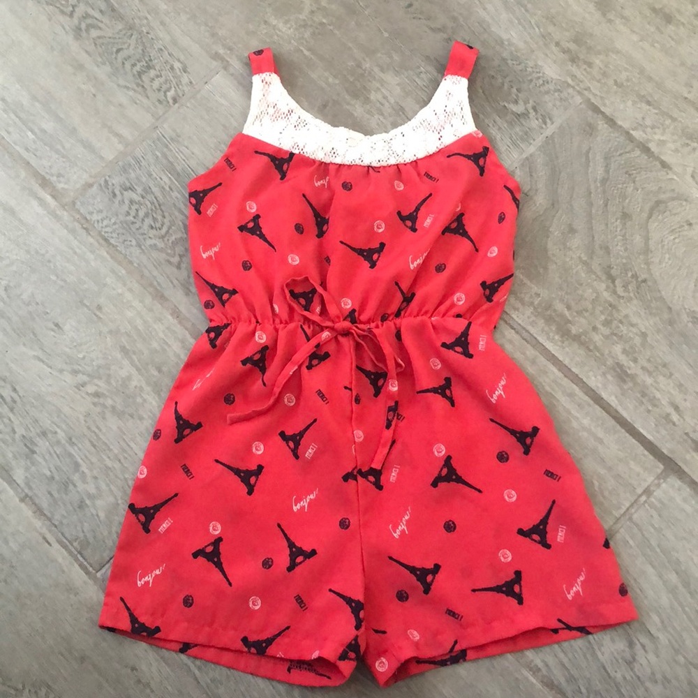 Magenta girls romper